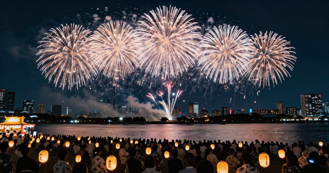 東京花火與夏祭行事曆2026：隅田川2萬發、8月1日兩場河川敷同夜開打——從朝顏市到神宮外苑，下町夏天的八個約定全排好了